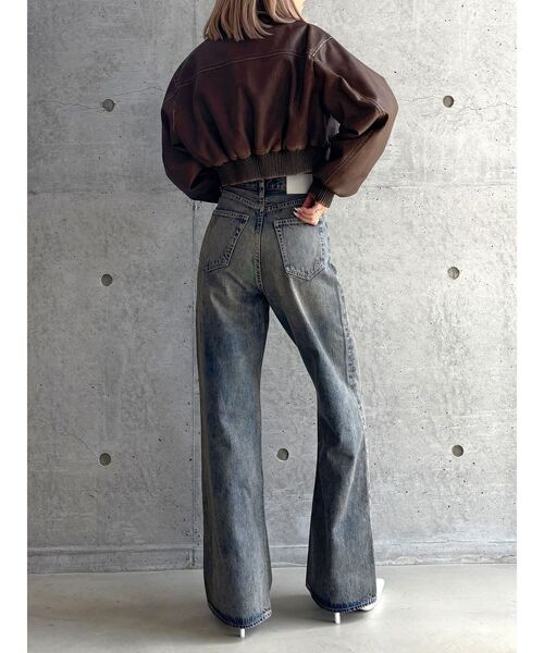 GYDA（ジェイダ）の「【TINY】fake leatherショートブルゾン（ブルゾン・レディース・ブラウン/ブラック・FREE）」の16枚目の写真