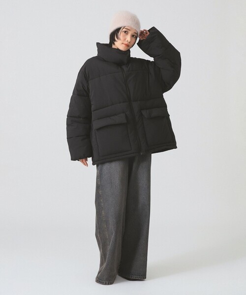 Ray BEAMS(レイビームス)の「中綿 スタンドカラー ブルゾン(ブルゾン・レディース・ブルー/ブラック・0/1)」の7枚目の写真