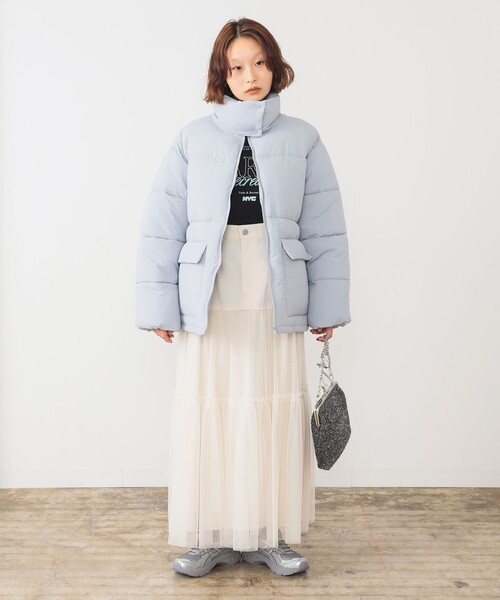 Ray BEAMS(レイビームス)の「中綿 スタンドカラー ブルゾン(ブルゾン・レディース・ブルー/ブラック・0/1)」の9枚目の写真