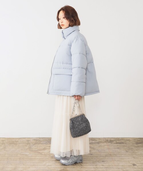 Ray BEAMS(レイビームス)の「中綿 スタンドカラー ブルゾン(ブルゾン・レディース・ブルー/ブラック・0/1)」の10枚目の写真