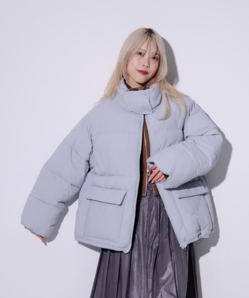 Ray BEAMS(レイビームス)の「中綿 スタンドカラー ブルゾン(ブルゾン・レディース・ブルー/ブラック・0/1)」の3枚目の写真