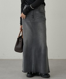 未使用 LoungeDRESS デニムマキシスカート M ☆美品☆ラウンジドレス デニムマキシスカート Loungedress M