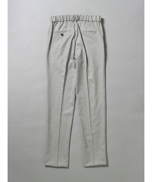 SUIT SQUARE（スーツスクエア）の「GOOVI タックテーパードパンツ ストレッチ ウールサキソニー（スラックス・メンズ・グレー系2/グレー系1・1/2/3）」の3枚目の写真