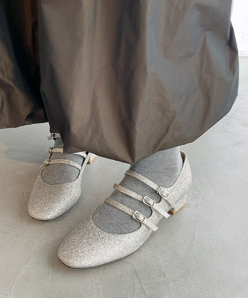 セール】3cmトリプルベルトメリージェーン（パンプス）｜LE TALON