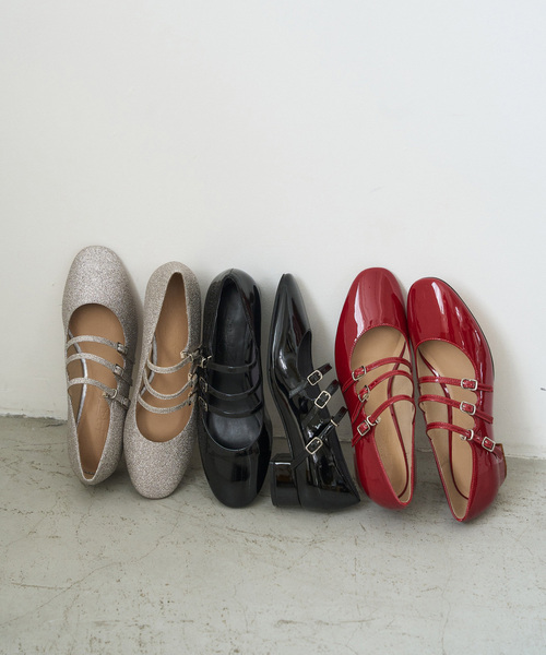 セール】3cmトリプルベルトメリージェーン（パンプス）｜LE TALON