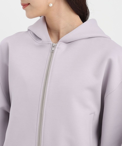 Andemiu（アンデミュウ）の「ZIPフーディ589773（パーカー・レディース・ライトグレー/チャコールグレー・FREE）」の14枚目の写真