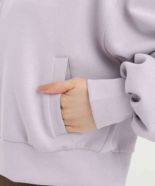 Andemiu（アンデミュウ）の「ZIPフーディ589773（パーカー・レディース・ライトグレー/チャコールグレー・FREE）」の16枚目の写真