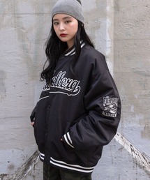 WEGO（ウィゴー）の「WEGO/【25年秋冬新作】グラフィックパファースタジャン（スタジャン・レディース）」