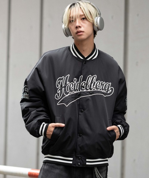 WEGO/【25年秋冬新作】グラフィックパファースタジャン（スタジャン