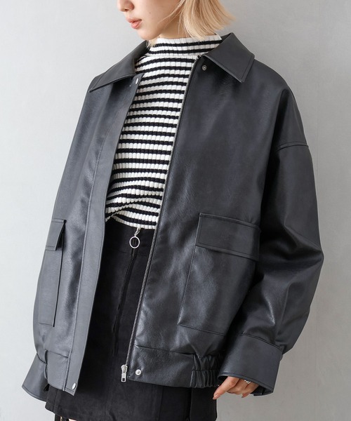 SpRay(スプレイ)の「モチモチクロップドボトルネックニット(ニット/セーター・レディース・オフホワイト/レッド/イエロー/グレイッシュベージュ/ブラック/ホワイト×ブラック/ブルー・FREE)」の19枚目の写真
