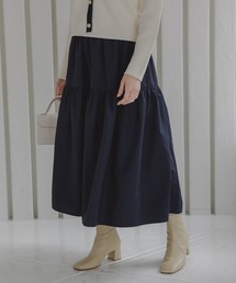 Petitjo | 小さいサイズ　タフタギャザーティアードスカート　低身長さん・小柄女性(スカート)