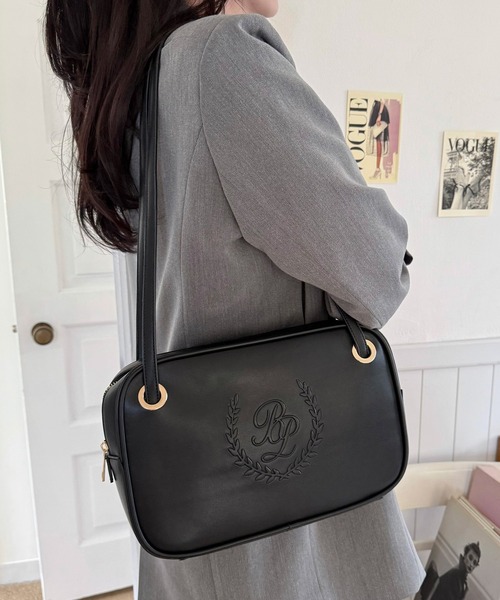 ROYAL PARTY（ロイヤルパーティー）の「エンボススクエアトートBAG（ショルダーバッグ・レディース・ブラック/モカ・FREE）」の2枚目の写真