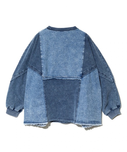 mililopiulu/ミリロピュール ケミカルデニム裏毛ドルマンプル