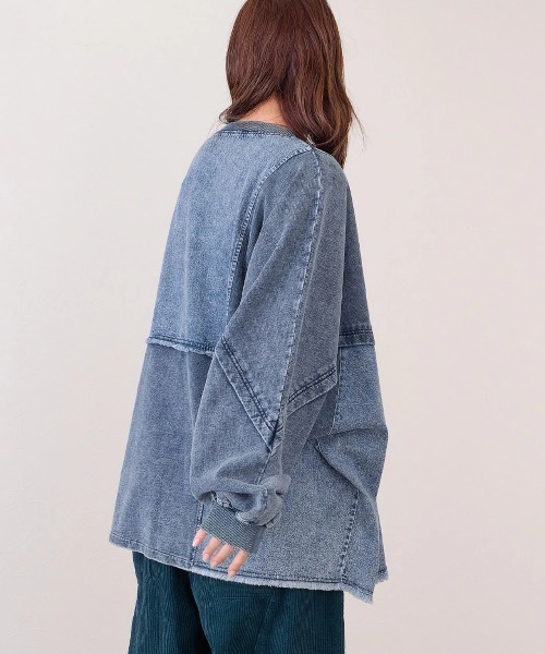 mililopiulu ケミカルデニム裏毛フーディーパーカー レディース｜ベビー子供服通販のPeace5