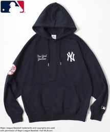 MLB(メジャーリーグベースボール)のMLB/メジャーリーグベースボール オーバーサイズ 裏起毛 ロゴ ワッペン ワンポイント刺繍 スウェット パーカー/レディース メンズ(パーカー)