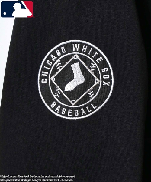 MLB（メジャーリーグベースボール）の「MLB/メジャーリーグベースボール オーバーサイズ 裏起毛 ロゴ ワッペン ワンポイント刺繍 スウェット パーカー/レディース メンズ（パーカー・レディース・ネイビー/ブラウン/ブラック/アッシュグレー・M/L/LL）」の10枚目の写真