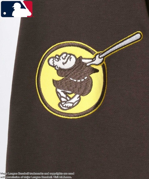 MLB（メジャーリーグベースボール）の「MLB/メジャーリーグベースボール オーバーサイズ 裏起毛 ロゴ ワッペン ワンポイント刺繍 スウェット パーカー/レディース メンズ（パーカー・レディース・ネイビー/ブラウン/ブラック/アッシュグレー・M/L/LL）」の22枚目の写真