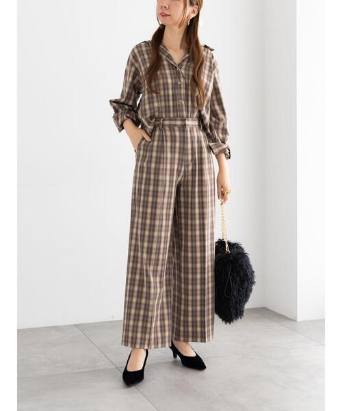 Te chichi（テチチ）の「チェックスラックス（セットアップ可）《2025Autumn catalog item》（その他パンツ・レディース・ブラウン/ブラック・F）」の7枚目の写真