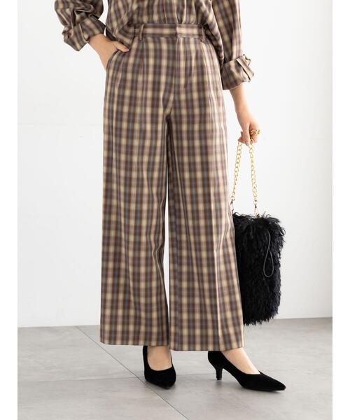 Te chichi（テチチ）の「チェックスラックス（セットアップ可）《2025Autumn catalog item》（その他パンツ・レディース・ブラウン/ブラック・F）」の9枚目の写真