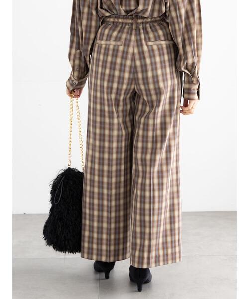 Te chichi（テチチ）の「チェックスラックス（セットアップ可）《2025Autumn catalog item》（その他パンツ・レディース・ブラウン/ブラック・F）」の10枚目の写真
