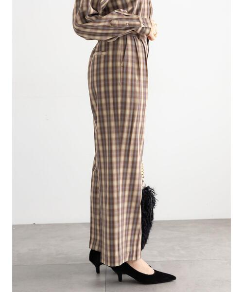 Te chichi（テチチ）の「チェックスラックス（セットアップ可）《2025Autumn catalog item》（その他パンツ・レディース・ブラウン/ブラック・F）」の11枚目の写真