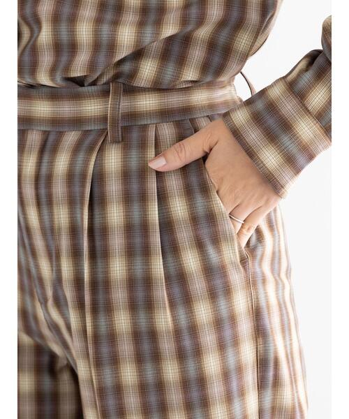 Te chichi（テチチ）の「チェックスラックス（セットアップ可）《2025Autumn catalog item》（その他パンツ・レディース・ブラウン/ブラック・F）」の12枚目の写真