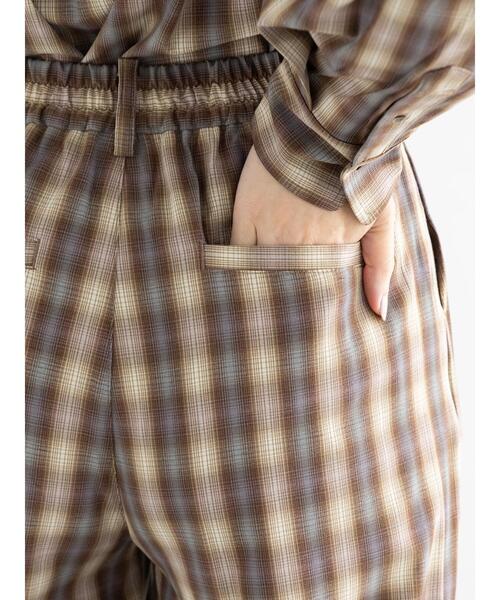 Te chichi（テチチ）の「チェックスラックス（セットアップ可）《2025Autumn catalog item》（その他パンツ・レディース・ブラウン/ブラック・F）」の13枚目の写真