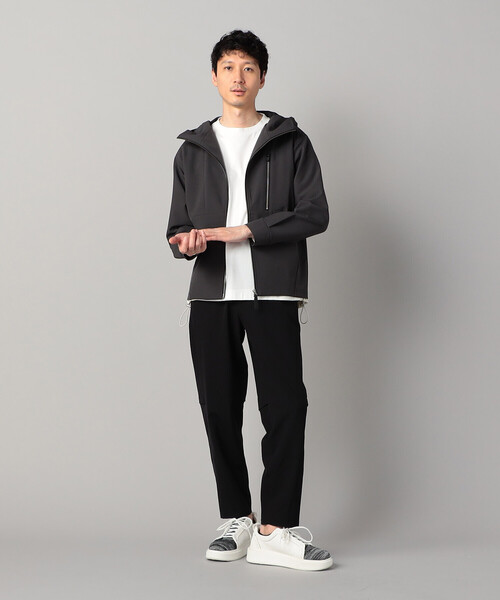 β MEN(ベータメン)の「異素材切替 ロンT(Tシャツ/カットソー・メンズ・ホワイト/チャコールグレー・M/L)」の5枚目の写真