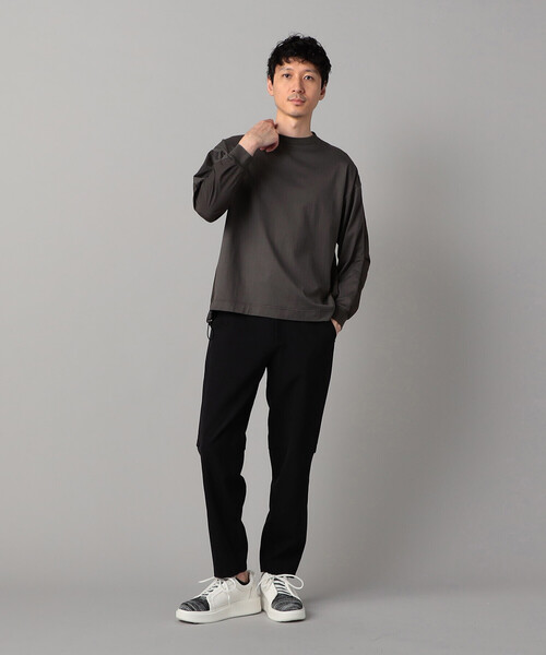 β MEN(ベータメン)の「異素材切替 ロンT(Tシャツ/カットソー・メンズ・ホワイト/チャコールグレー・M/L)」の14枚目の写真