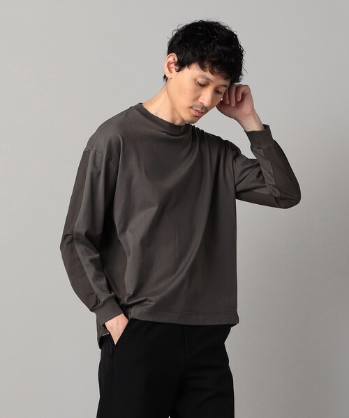 β MEN(ベータメン)の「異素材切替 ロンT(Tシャツ/カットソー・メンズ・ホワイト/チャコールグレー・M/L)」の16枚目の写真