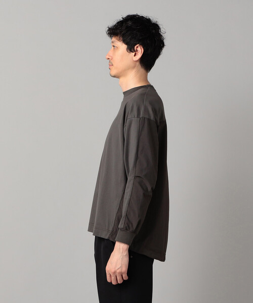 β MEN(ベータメン)の「異素材切替 ロンT(Tシャツ/カットソー・メンズ・ホワイト/チャコールグレー・M/L)」の18枚目の写真