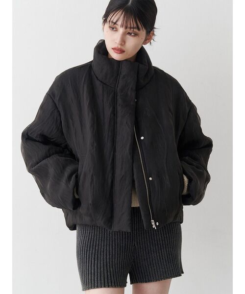 MURUA(ムルーア)の「シアーパディングブルゾン(ブルゾン・レディース・ブラウン/ブラック・FREE)」の1枚目の写真