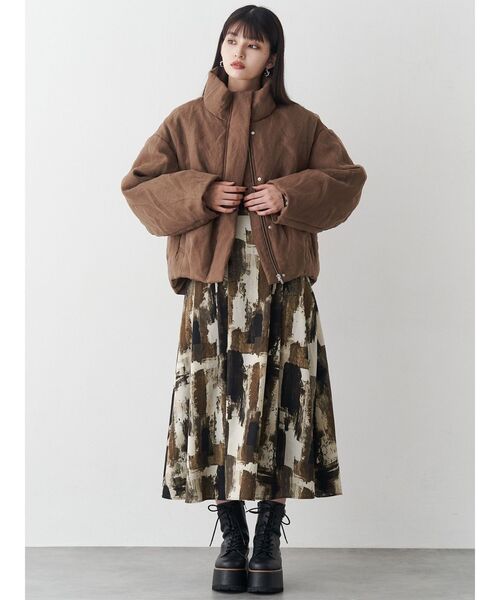 MURUA(ムルーア)の「シアーパディングブルゾン(ブルゾン・レディース・ブラウン/ブラック・FREE)」の19枚目の写真