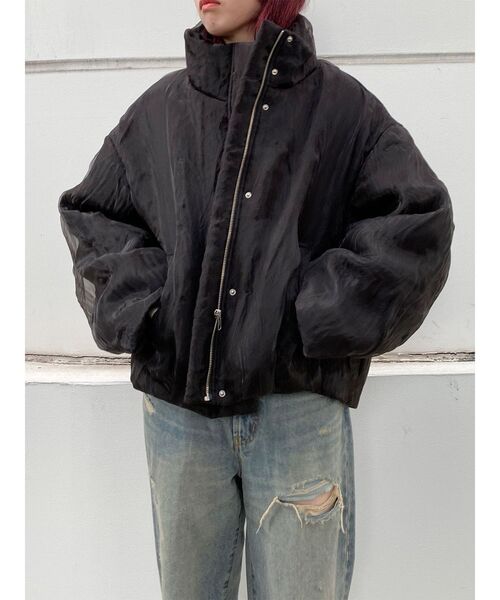 MURUA(ムルーア)の「シアーパディングブルゾン(ブルゾン・レディース・ブラウン/ブラック・FREE)」の20枚目の写真