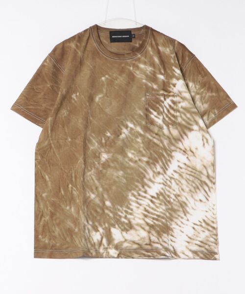 Mag.(マグ)の「【HIROYUKI OBARA】USコットンTシャツ 絞りムラ染加工(Tシャツ/カットソー・メンズ・カーキ・SMALL/MEDIUM)」の1枚目の写真
