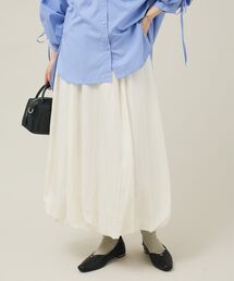 Green Parks | 微光沢サテンバルーンスカート(スカート)
