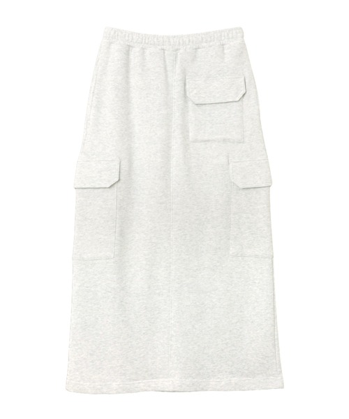 ANME（アンメ）の「スウェットカーゴタイトスカート（スカート・レディース・オートミール/ブラック・M/L）」の6枚目の写真