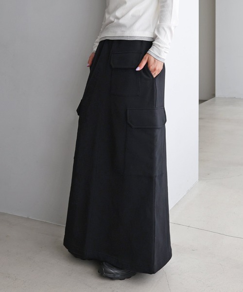 ANME（アンメ）の「スウェットカーゴタイトスカート（スカート・レディース・オートミール/ブラック・M/L）」の18枚目の写真