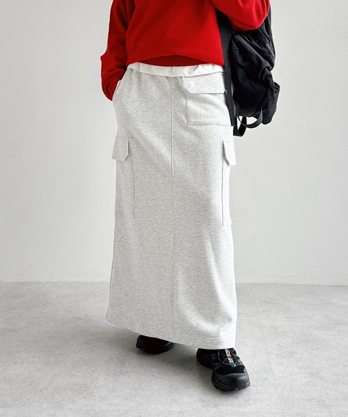 ANME（アンメ）の「スウェットカーゴタイトスカート（スカート・レディース・オートミール/ブラック・M/L）」の19枚目の写真
