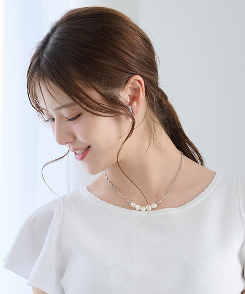 LINE PEARL NECKLACE 淡水パールネックレス（ネックレス）｜TOCCA 