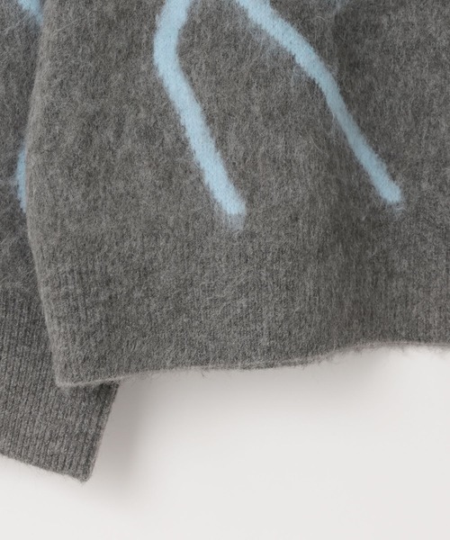 LOWRYS FARM（ローリーズファーム）の「ニュアンスラインニットプルオーバーＬＳ　600399（ニット/セーター・レディース・チャコールグレー/ライトグリーン/アイボリー・FREE）」の7枚目の写真