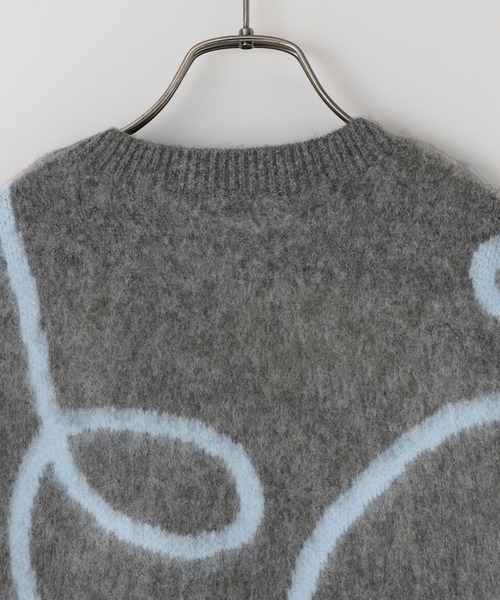 LOWRYS FARM（ローリーズファーム）の「ニュアンスラインニットプルオーバーＬＳ　600399（ニット/セーター・レディース・チャコールグレー/ライトグリーン/アイボリー・FREE）」の10枚目の写真