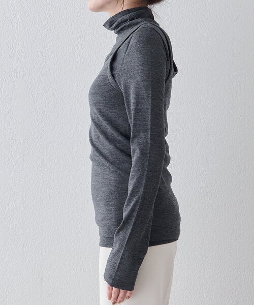 Whim Gazette（ウィムガゼット）の「タートルタンクプルオーバー（Tシャツ/カットソー・レディース・チャコールグレー/ネイビー・FREE）」の12枚目の写真