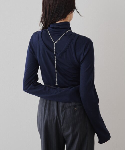 Whim Gazette（ウィムガゼット）の「タートルタンクプルオーバー（Tシャツ/カットソー・レディース・チャコールグレー/ネイビー・FREE）」の6枚目の写真