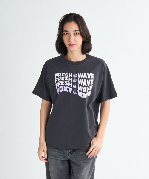 ROXY(ロキシー)の「FRESH WAVE TEE /ロキシーフロントプリント半袖Tシャツ(Tシャツ/カットソー・レディース・ブラック/ホワイト/ピンク/イエロー・X-LARGE/SMALL)」の17枚目の写真