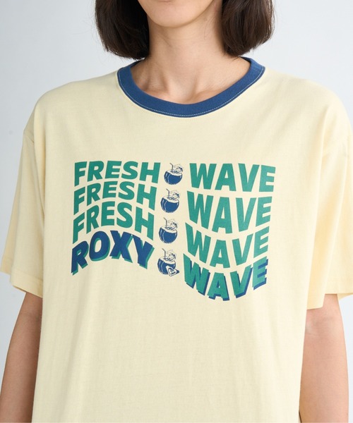 ROXY(ロキシー)の「FRESH WAVE TEE /ロキシーフロントプリント半袖Tシャツ(Tシャツ/カットソー・レディース・ブラック/ホワイト/ピンク/イエロー・X-LARGE/SMALL)」の12枚目の写真