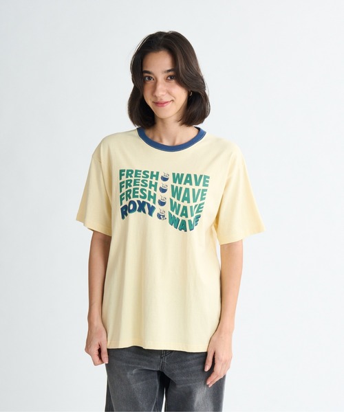 ROXY(ロキシー)の「FRESH WAVE TEE /ロキシーフロントプリント半袖Tシャツ(Tシャツ/カットソー・レディース・ブラック/ホワイト/ピンク/イエロー・X-LARGE/SMALL)」の10枚目の写真