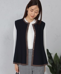 GALLORIA | マシンウォッシャブル ペプラムニットベスト(ベスト)