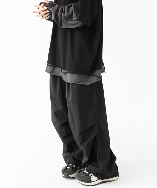 minsobi（ミンソビ）の「ベルトストラップナイロンワイドパンツ（その他パンツ・メンズ・ブラック・FREE）」の18枚目の写真