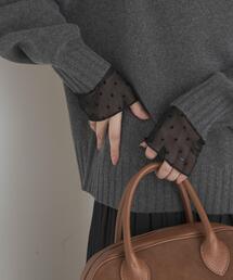 URBAN RESEARCH DOORS | 袖ドット柄切替ロングTシャツ(Tシャツ/カットソー)